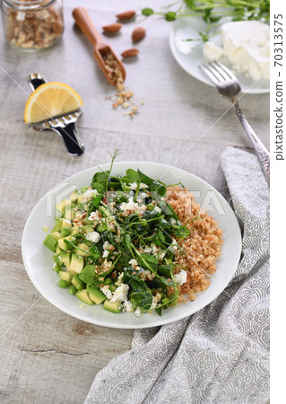 Gluten-free green vegetarian salad 70313575