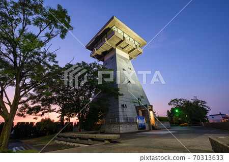 Toyama Port Observatory at dusk 70313633