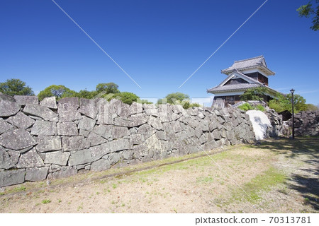 熊本城的西出丸正在恢復中(2020年9月) 熊本城的西出丸正在恢復中(2020年9月) 70313781