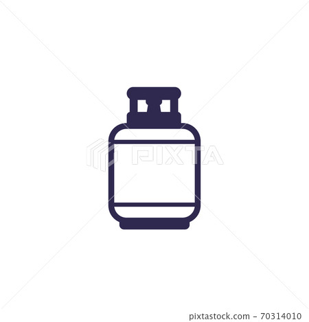 gas, LPG tank icon on white gas, LPG tank icon on white 70314010