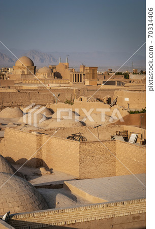 rootops and landscape view of  yazd city old town iran 70314406