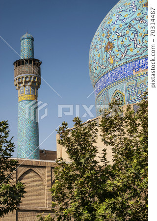 persian islamic architecture detail of imam mosque in esfahan isfahan iran 70314487