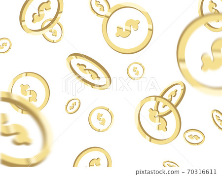 Scattered coins background material_$ dollar Scattered coins background material_$ dollar 70316611