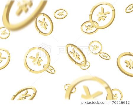 Background material of scattered coins _ ¥ Yen yen 70316612