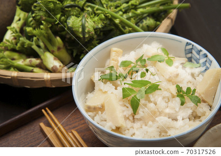 Bamboo shoot rice spring food 70317526