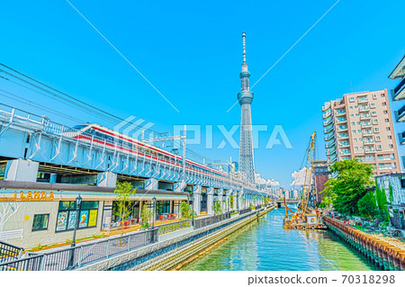 [動漫風格]東京墨田區的都市風光 70318298