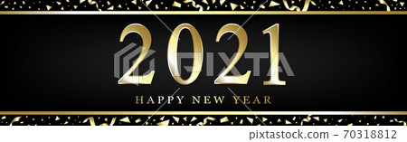 Golden numbers 2021s new year wishes - illustration Golden numbers 2021s new year wishes - illustration 70318812