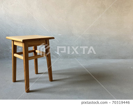Wooden stool in room 70319446