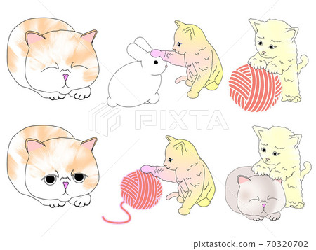 可愛動物系列：貓，治愈系，多套 70320702