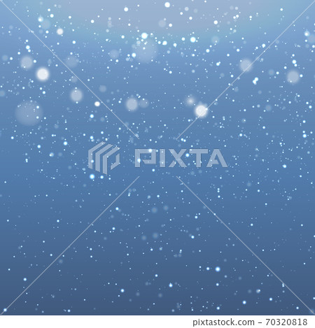 Delicate sky background with falling snowflakes 70320818