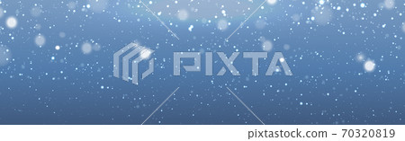 Delicate sky background with falling snowflakes 70320819