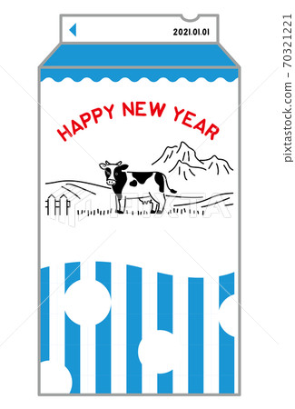 New Year 21_Ushi 3_Milk carton_Vertical New Year 21_Ushi 3_Milk carton_Vertical 70321221