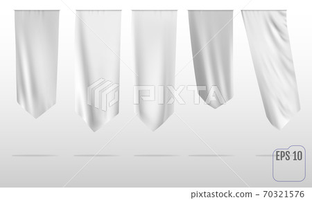 White clean vertical waving template flags. White clean vertical waving template flags. 70321576