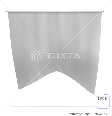 Flag, Pennant or Banner White Realistic Mockup. Flag, Pennant or Banner White Realistic Mockup. 70321578