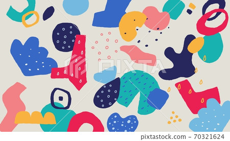 Scribble collage background. Abstract trendy pattern for textile print with hand drawn memphis elements. Vector modern art wallpaper Scribble collage background. Abstract trendy pattern for textile print with hand drawn memphis elements. Vector modern art wallpaper 70321624