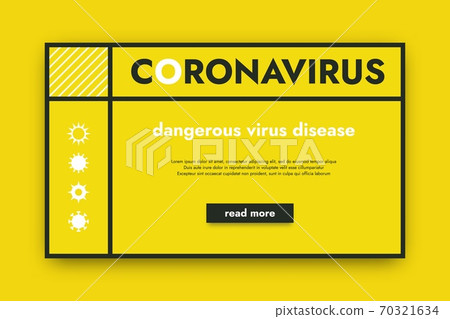 Coronavirus background. 2019-NCOV dangerous virus disease poster, Wuhan flu and pneumonia warning banner. Vector corona virus Coronavirus background. 2019-NCOV dangerous virus disease poster, Wuhan flu and pneumonia warning banner. Vector corona virus 70321634