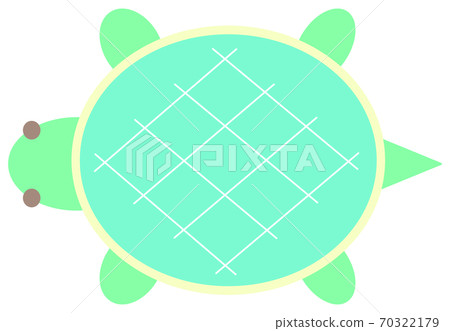 Solid pastel color simple illustration without turtle main line 70322179