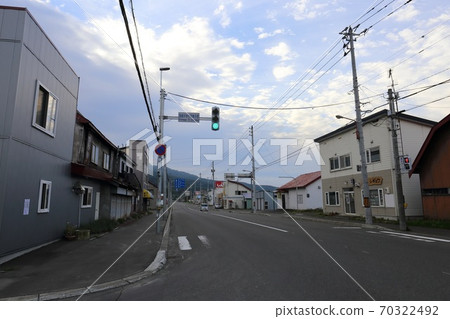 北海道音道府國道40號和音道府的城市景觀 北海道音道府國道40號和音道府的城市景觀 70322492