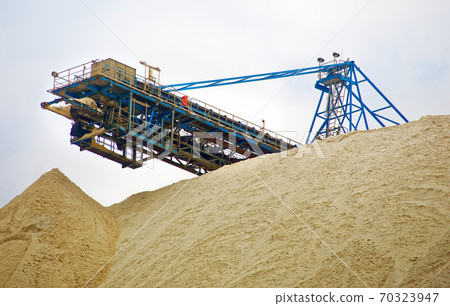 Upper part of stockpile of the potash mine Upper part of stockpile of the potash mine 70323947
