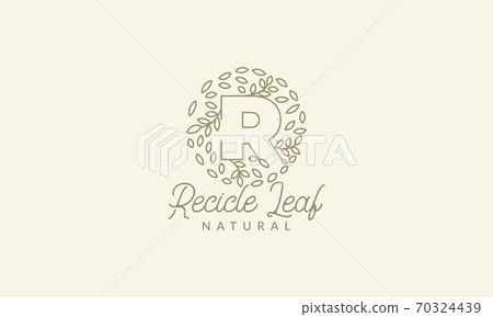 initial R or letter R with leaf ornament on circle luxury modern logo vector icon illustration design initial R or letter R with leaf ornament on circle luxury modern logo vector icon illustration design 70324439