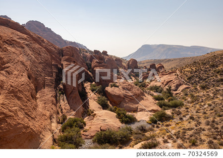 Sunny view of the Calico Hills of Red Rock Canyon National Conservation Area Sunny view of the Calico Hills of Red Rock Canyon National Conservation Area 70324569