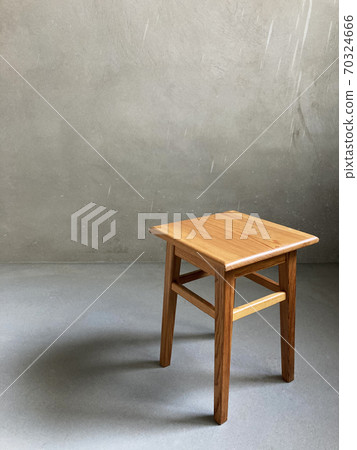 Wooden stool in room Wooden stool in room 70324666