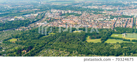 Aerial view of the southern edge of the city Aerial view of the southern edge of the city 70324675