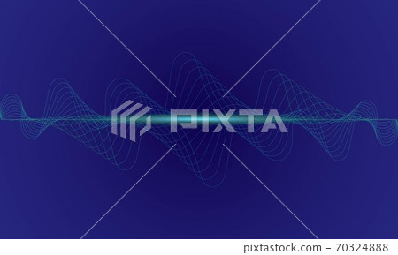 abstract blue digital equalizer, vector of sound wave pattern element abstract blue digital equalizer, vector of sound wave pattern element 70324888