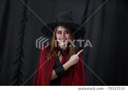 Portrait of asian woman in halloween cloth 70325533