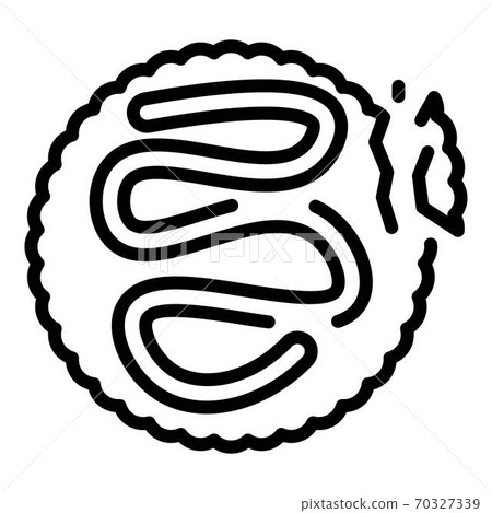 Cream cookie icon, outline style Cream cookie icon, outline style 70327339