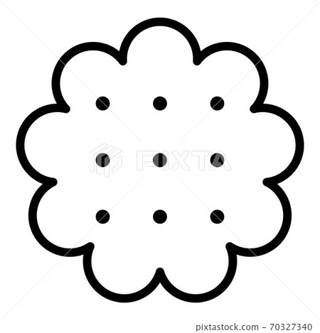 Peanut cookie icon, outline style Peanut cookie icon, outline style 70327340