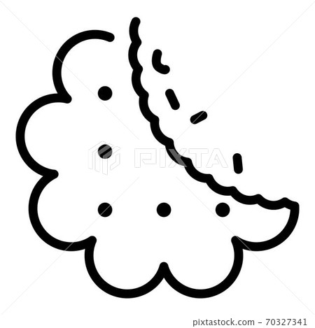 Eaten cookie icon, outline style Eaten cookie icon, outline style 70327341