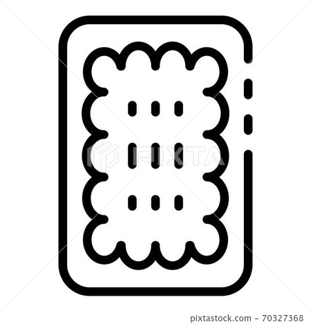 Cereal biscuit icon, outline style Cereal biscuit icon, outline style 70327368