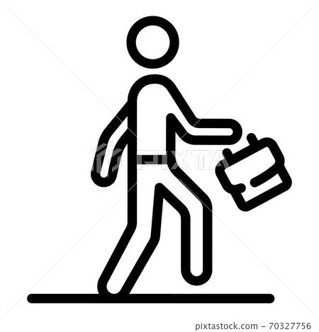 Happy businessman icon, outline style Happy businessman icon, outline style 70327756