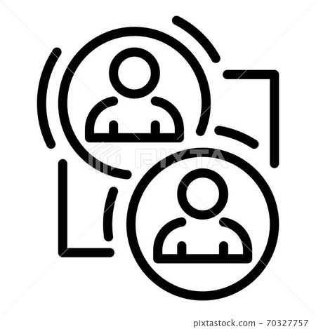 Business collaboration icon, outline style 70327757