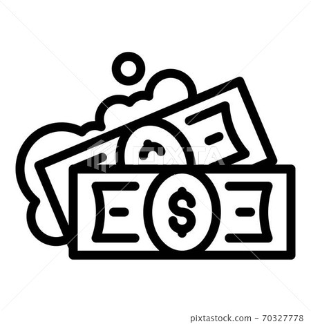 Fraud money icon, outline style Fraud money icon, outline style 70327778