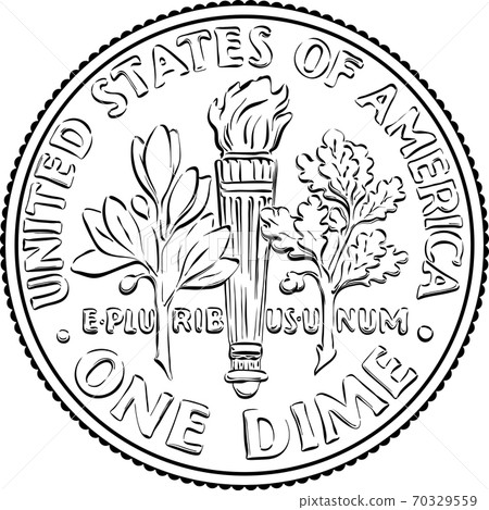 United States dime coin reverse 70329559