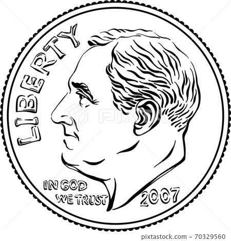 United States dime coin obverse 70329560