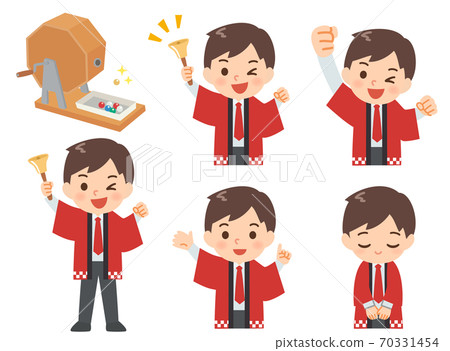 Garapon lottery machine and red half-covered staff set Garapon lottery machine and red half-covered staff set 70331454