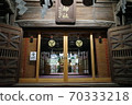 Hie Shrine at night in Nakahara Ward, Kawasaki City 70333218