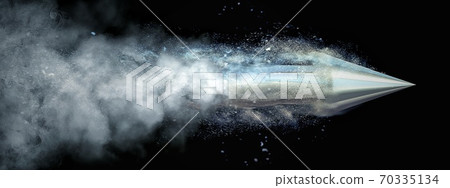 Abstract white rocket missile to launch Abstract white rocket missile to launch 70335134