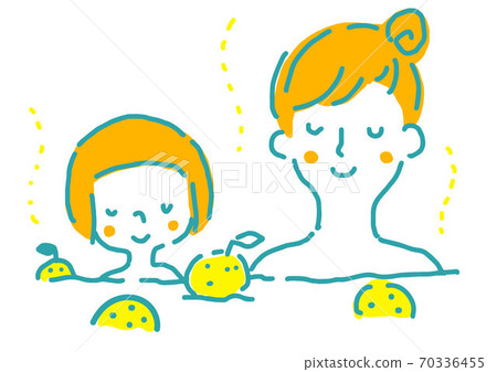 Parents and children enjoying Yuzuyu Simple line art 70336455