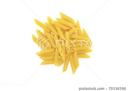 Pasta penne on a white background 70336590