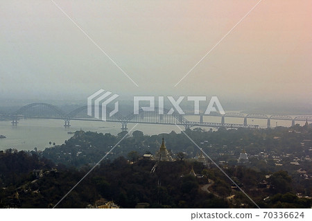 Myanmar Mawadi River landscape Myanmar Mawadi River landscape 70336624