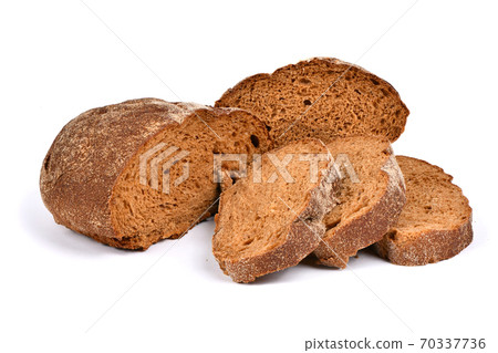 Loaves of traditional round rye bread 70337736