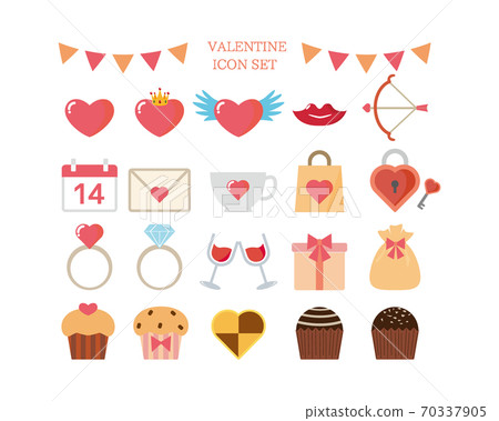 Valentine's vector illustration heart icon set Valentine's vector illustration heart icon set 70337905