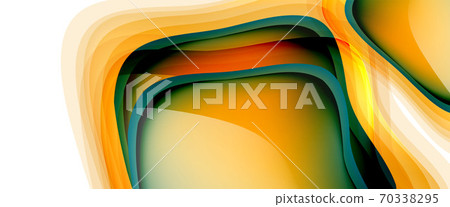 Circles and bubbles abstract background. Fluid liquid round shapes for web banner, app or poster Circles and bubbles abstract background. Fluid liquid round shapes for web banner, app or poster 70338295