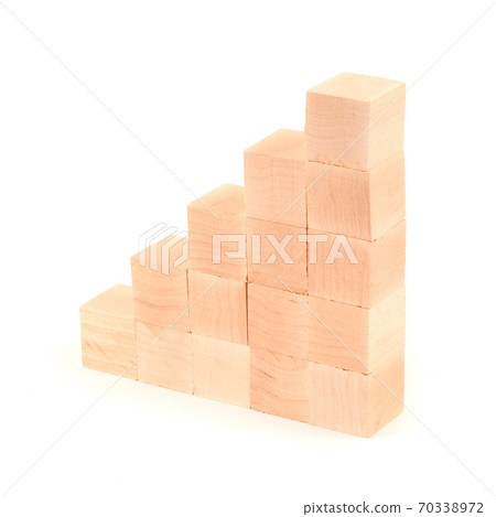 Wooden geometric piramid of cubes Wooden geometric piramid of cubes 70338972