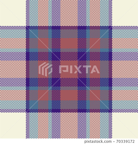Pixel background vector design. Modern seamless pattern plaid. Square texture fabric. Tartan scottish textile. Beauty color madras ornament. 70339172