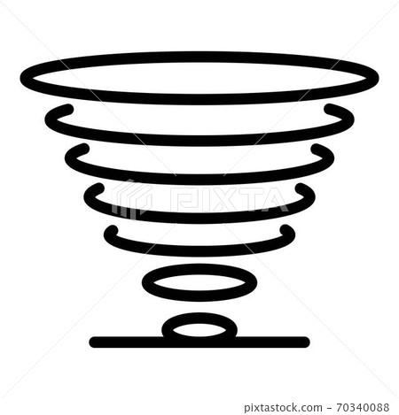 Tornado icon, outline style Tornado icon, outline style 70340088
